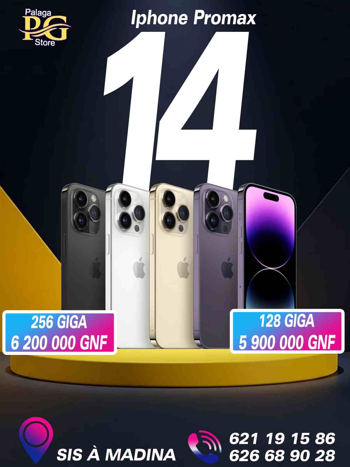 iPhone 14 Pro Max - 256 Go, Neuf et Original palagastore.com