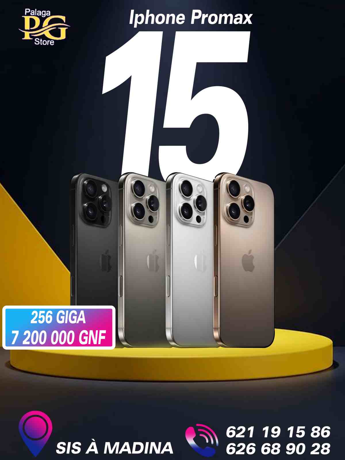 iPhone 15 Pro Max - Original, 156/512 Go palagastore.com