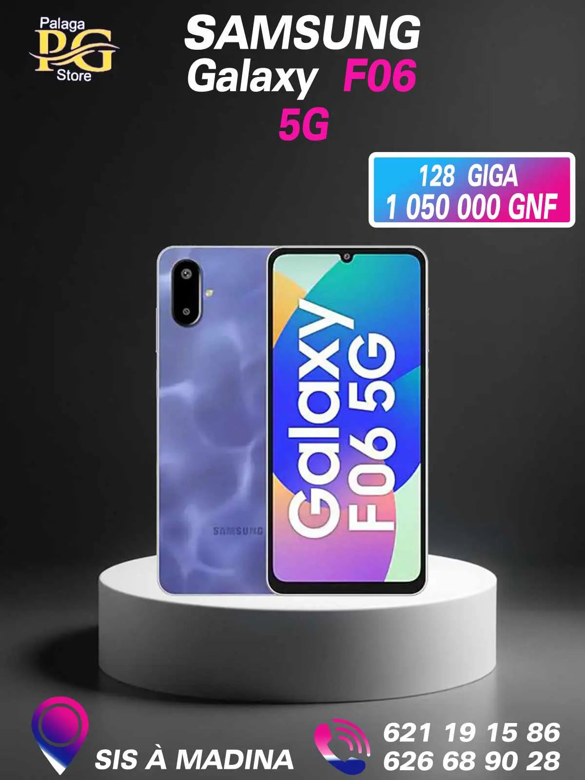 Samsung Galaxy F06 - Neuf, Grand ecrant, Batterie longue durée. palagastore.com