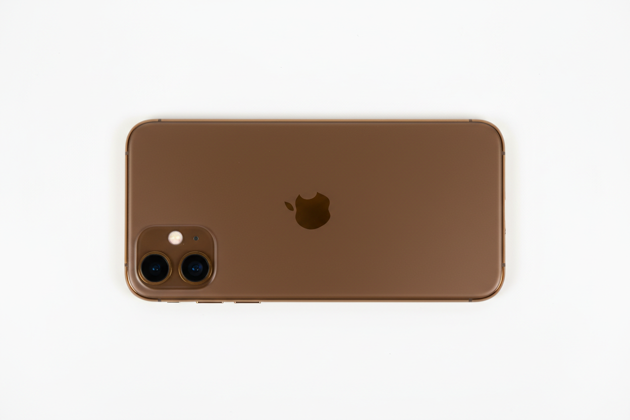 iphone 11 pro max marron de fond blanc?