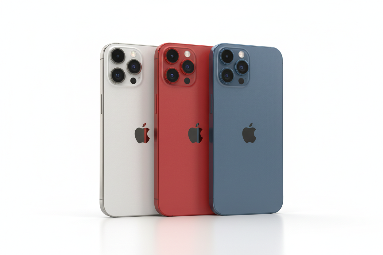 un iphone 13 pro max blanc, noire, rouge et bleu ?